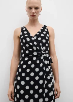 MANGO Sukienki I Kombinezony*Kopertowa sukienka w groszki