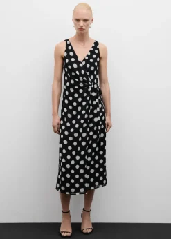 MANGO Sukienki I Kombinezony*Kopertowa sukienka w groszki