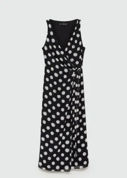 MANGO Sukienki I Kombinezony*Kopertowa sukienka w groszki