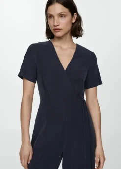 MANGO Sukienki I Kombinezony*Kopertowy kombinezon z wiązaniem