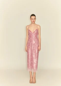 MANGO Sukienki I Kombinezony*Koronkowa sukienka w bieliźnianym stylu z cekinami