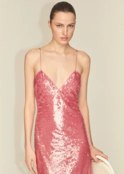 MANGO Sukienki I Kombinezony*Koronkowa sukienka w bieliźnianym stylu z cekinami