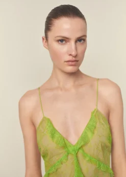 MANGO Sukienki I Kombinezony*Koronkowa sukienka z falbankami