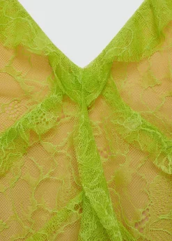 MANGO Sukienki I Kombinezony*Koronkowa sukienka z falbankami