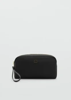 MANGO Galanteria Skórzana*Kosmetyczka na zamek z logo