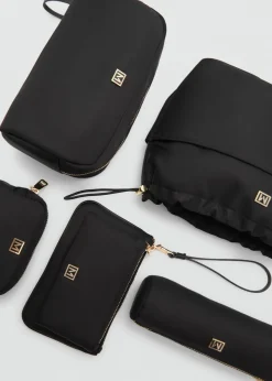 MANGO Galanteria Skórzana*Kosmetyczka na zamek z logo