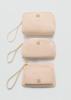 MANGO Galanteria Skórzana*Kosmetyczka na zamek z logo