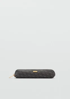 MANGO Galanteria Skórzana|Więcej Akcesoriów*Kosmetyczka na zamek z nadrukiem i logo