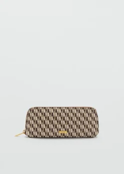 MANGO Galanteria Skórzana|Więcej Akcesoriów*Kosmetyczka na zamek z nadrukiem i logo