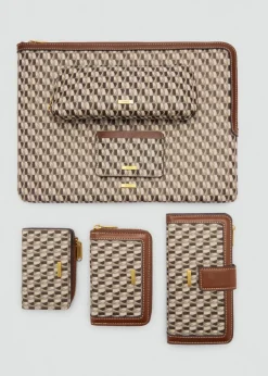 MANGO Galanteria Skórzana|Więcej Akcesoriów*Kosmetyczka na zamek z nadrukiem i logo