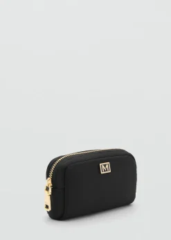 MANGO Galanteria Skórzana*Kosmetyczka z nylonu na zamek