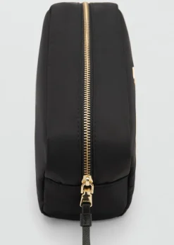 MANGO Galanteria Skórzana*Kosmetyczka z nylonu na zamek