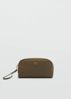 MANGO Galanteria Skórzana*Kosmetyczka z nylonu na zamek