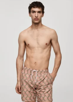 MANGO Więcej Akcesoriów*Kostium kąpielowy z geometrycznym wzorem