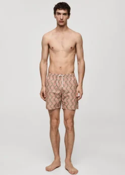 MANGO Więcej Akcesoriów*Kostium kąpielowy z geometrycznym wzorem