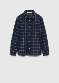 Dzieci MANGO Koszule*Koszula bawełniana regular fit w kratę