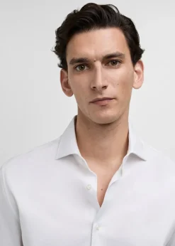 MANGO Koszule*Koszula garniturowa regular fit z teksturą