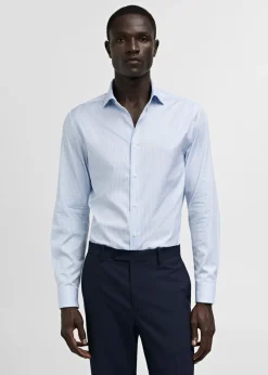 MANGO Koszule|Koszule*Koszula garniturowa regular fit z bawełny w paski