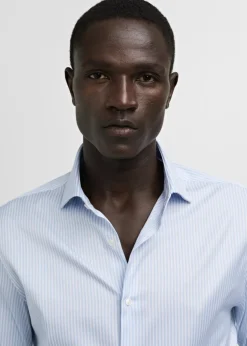 MANGO Koszule|Koszule*Koszula garniturowa regular fit z bawełny w paski