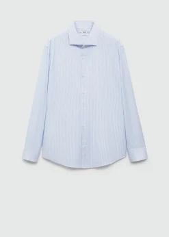 MANGO Koszule|Koszule*Koszula garniturowa regular fit z bawełny w paski