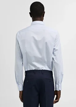 MANGO Koszule*Koszula garniturowa slim fit z diagonalu w prążki