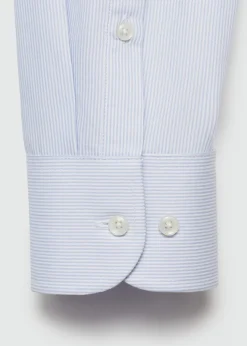 MANGO Koszule*Koszula garniturowa slim fit z diagonalu w prążki