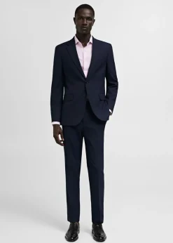 MANGO Koszule|Koszule*Koszula garniturowa slim fit z diagonalu w mikropaski