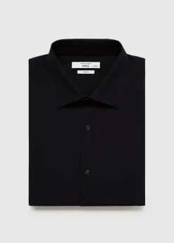 MANGO Koszule|Koszule*Koszula garniturowa slim fit z bawełnianej popeliny