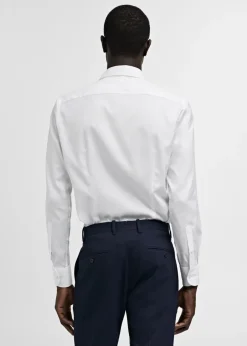 MANGO Koszule|Koszule*Koszula garniturowa slim fit z bawełny z teksturą