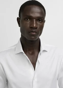 MANGO Koszule|Koszule*Koszula garniturowa slim fit z bawełny z teksturą