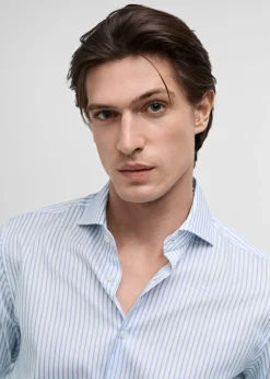 MANGO Koszule|Koszule*Koszula garniturowa slim fit z bawełny w paski