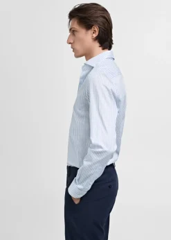 MANGO Koszule|Koszule*Koszula garniturowa slim fit z bawełny w paski