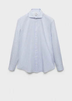 MANGO Koszule|Koszule*Koszula garniturowa slim fit z bawełny w paski