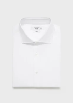 MANGO Koszule|Koszule*Koszula garniturowa slim fit z diagonalu ze spinkami w mankietach