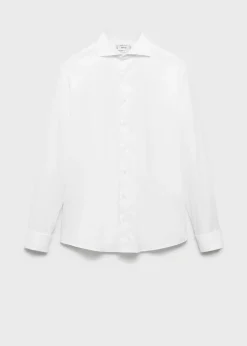 MANGO Koszule|Koszule*Koszula garniturowa slim fit z diagonalu ze spinkami w mankietach