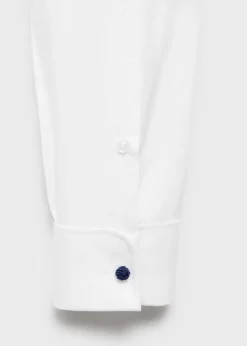 MANGO Koszule|Koszule*Koszula garniturowa slim fit z diagonalu ze spinkami w mankietach