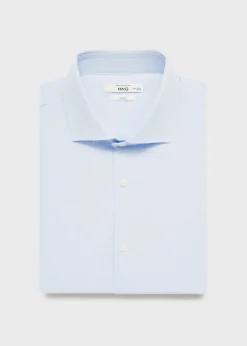 MANGO Koszule|Koszule*Koszula garniturowa slim fit z diagonalu z drobnym wzorem