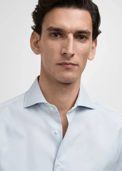 MANGO Koszule|Koszule*Koszula garniturowa slim fit z diagonalu ze spinkami w mankietach