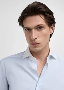 MANGO Koszule|Koszule*Koszula garniturowa w paski z kontrastowym kołnierzykiem