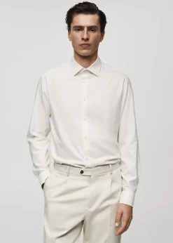 MANGO Koszule*Koszula garniturowa z kaszmiru i bawełny