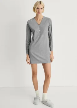 MANGO Piżamy|Piżamy*Koszula nocna z prążkowanej dzianiny