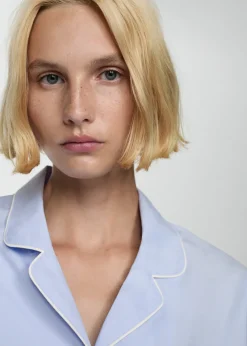 MANGO Piżamy|Piżamy*Koszula od piżamy z kontrastowymi lamówkami