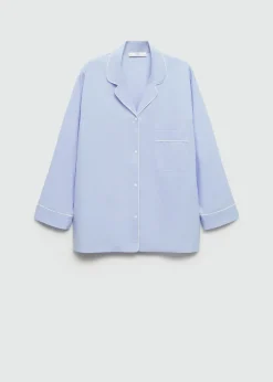 MANGO Piżamy|Piżamy*Koszula od piżamy z kontrastowymi lamówkami