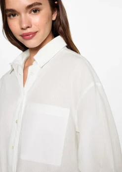 MANGO Koszule I Bluzki*Koszula oversize w pasy