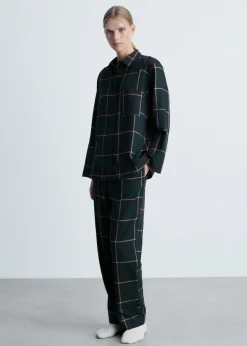 MANGO Piżamy|Piżamy*Koszula piżamowa z flaneli w kratę