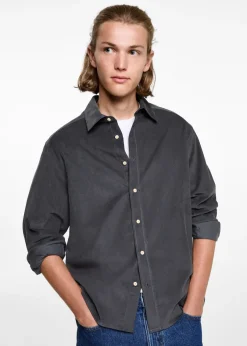 MANGO Koszule*Koszula sztruksowa regular fit