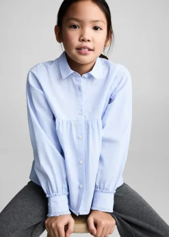 Dzieci MANGO Koszule I Bluzki*Koszula w paski z falbanką