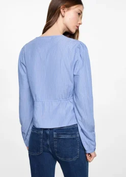 MANGO Koszule I Bluzki*Koszula w paski z kokardą