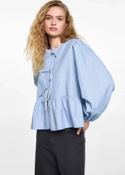 MANGO Koszule I Bluzki*Koszula w paski z wiązaniami