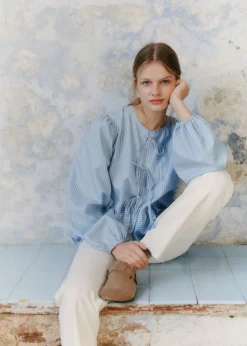 MANGO Koszule I Bluzki*Koszula w paski z wiązaniami